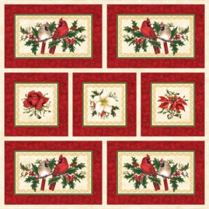 TELA NORTHCOTT METALLIC -PANEL CHRISTMAS TRADITIO